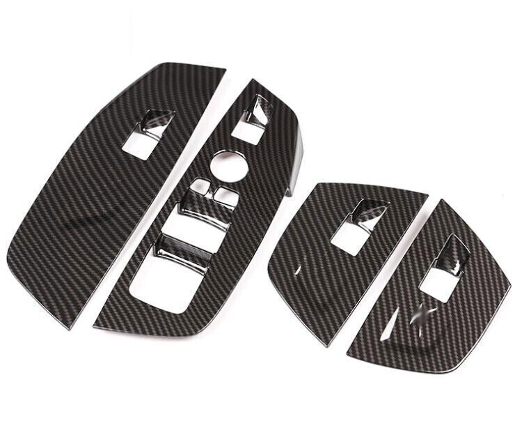 for BMW X3 G01 2018-2021 ABS Carbon Fiber Glass Window Lifting Panel Switch Trim
