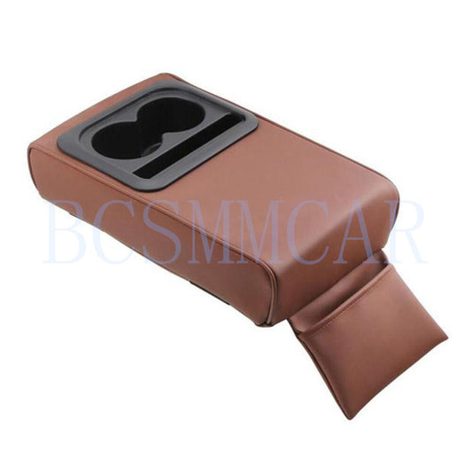 Leather Car Armrest Lid Cushion Cover Center Console Box Pad Protect Cup Holder
