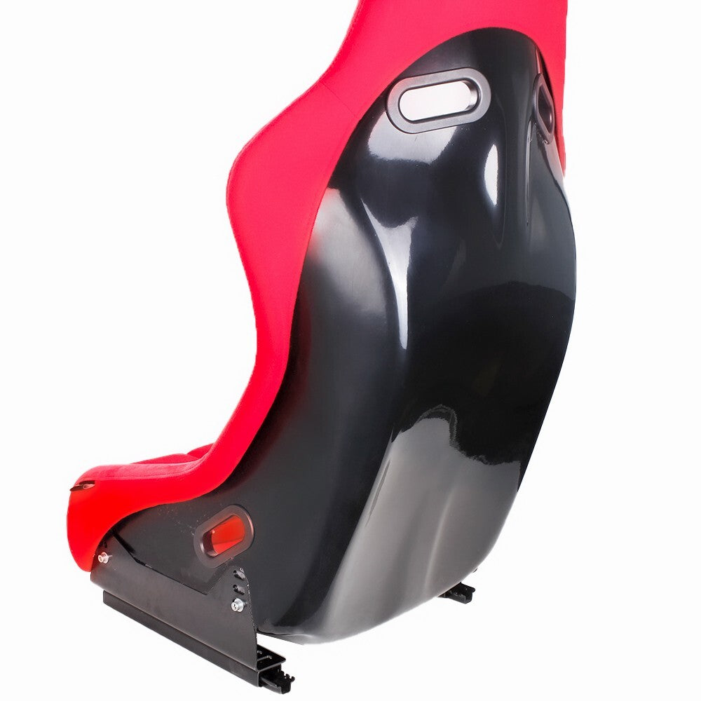 1Pair Red Universal Racing Adjustable Bucket Reclinable Seats  Slider Rail