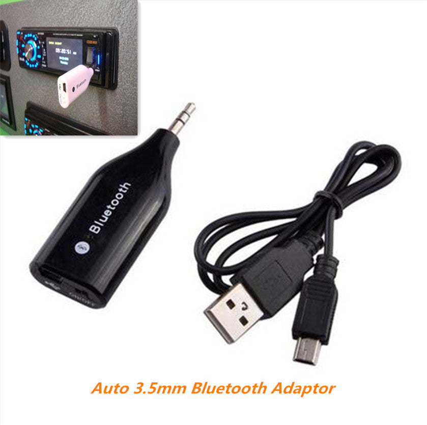 Car Bluetooth AUX Phone Hands- Stereo Audio Music Receiver Adapter Wireless
