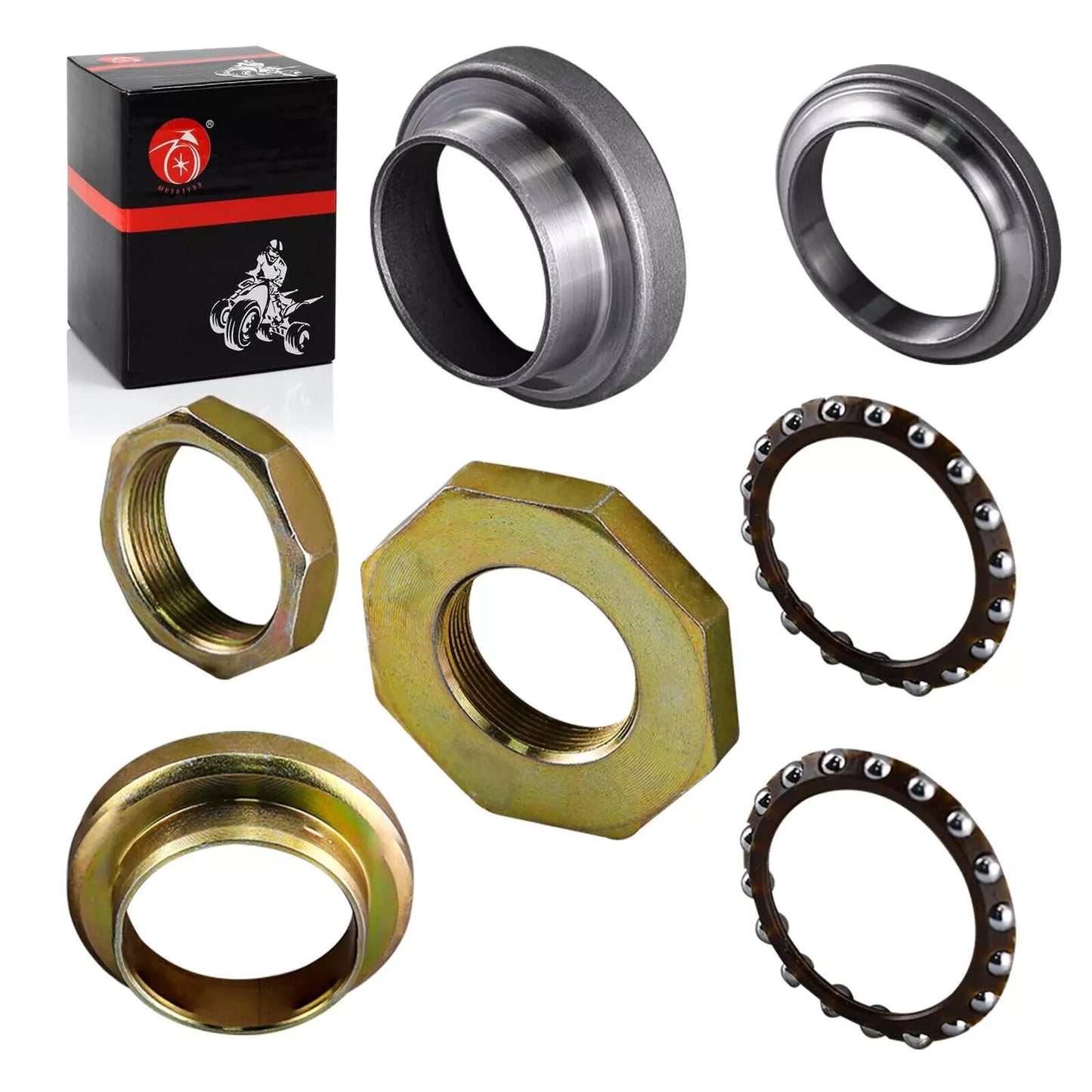 Fit for Yamaha PW50 Steering Stem Bearings Head Race Set Kit 7PCS 1981 - 2013