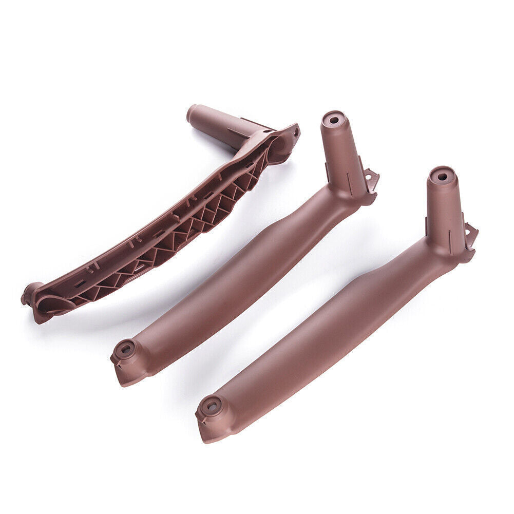 Car Interior Inner Door Panel Handle Pull Trim Cover LR for BMW E70 X5 Wine Red