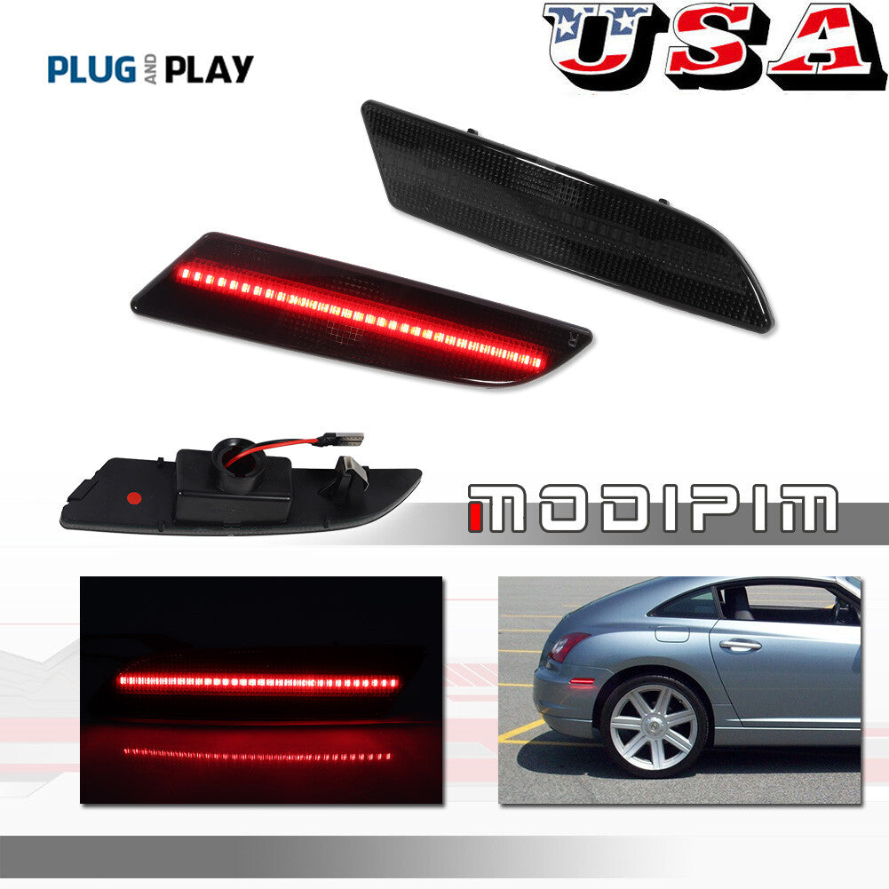 Smoked lens red LED rear marker light kit for 2004-2008 for Chrysler Crossfire