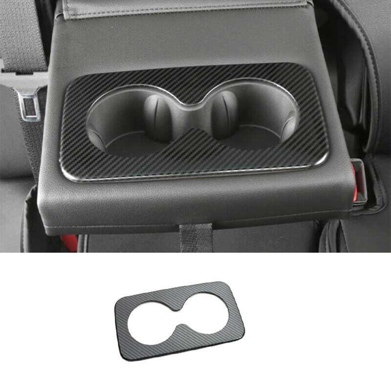 Refit Steel Carbon Fiber Water Cup Panel Cover Trim for Chevrolet Blazer 2019-22
