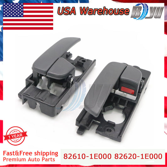 Set of 2 Door Handle Front Left  Right Black Interior For 07-11 for Hyundai Accent
