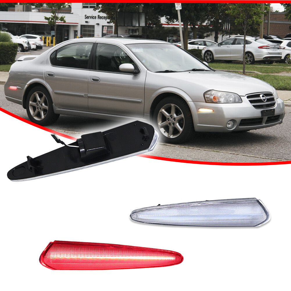 Clear lens with red LED rear marker lights for 2000-2003 for Nissan MXIMA