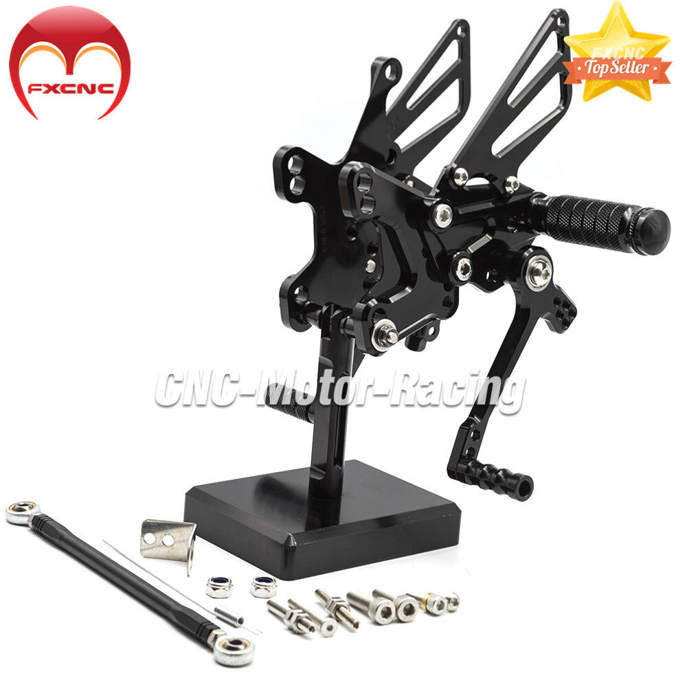 CNC foot spike rear wheel assembly pedal repositioning for Kawasaki ZX10R 2011-2022
