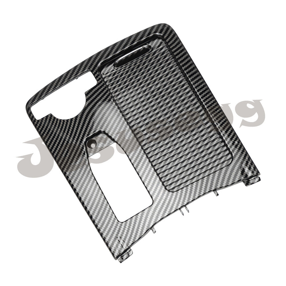 Carbon Center Console Water Cup Holder Cover Frame for Benz W204 S204 C-Class