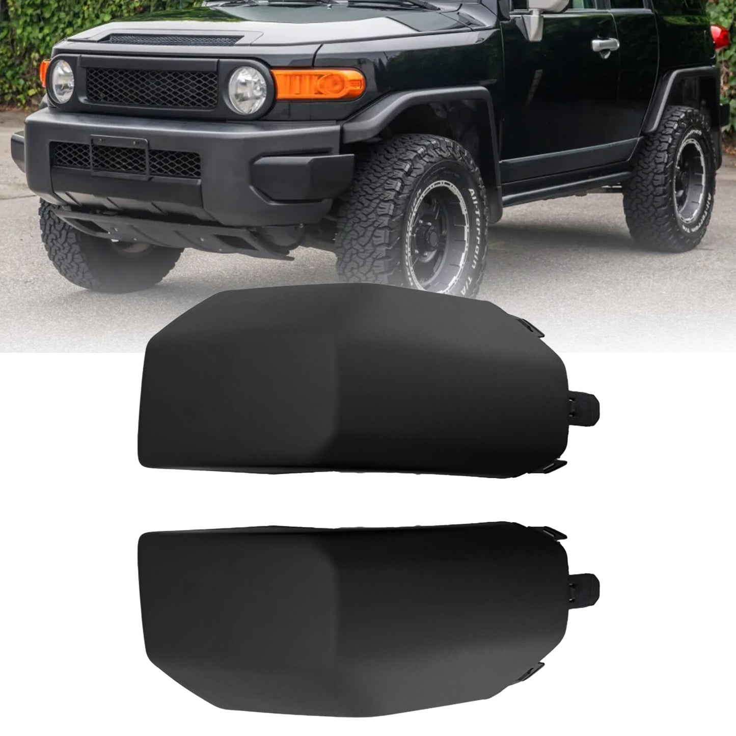 for TOYOTA FJ Cruiser Front Corner Bumper End Cap Pad LH RH Black FS