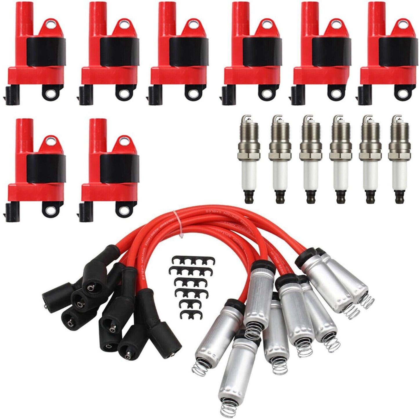 8PCS Durable Ignition Coil+Spark Plug+Wire for Chevy Suburban 1500 2007-2012