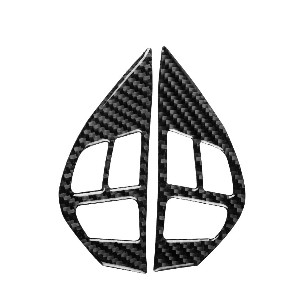 Carbon Fiber Steering Wheel Button Cover Fit for Mitsubishi Lancer Evo 2008-15