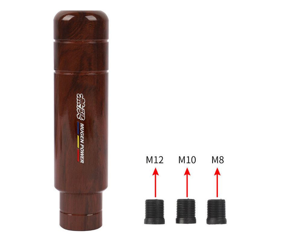 Mugen 13cm Brown Wood Aluminum Manual Shifter for Honda for Acura