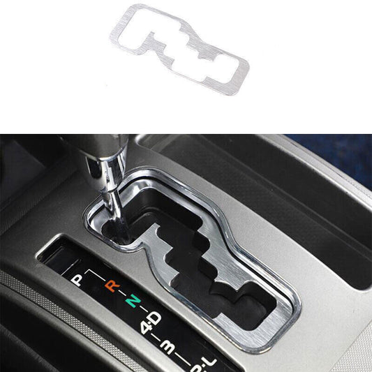 for Toyota Tacoma 2011-15 Silver Aluminum Central Console Gear Shift Panel Trim
