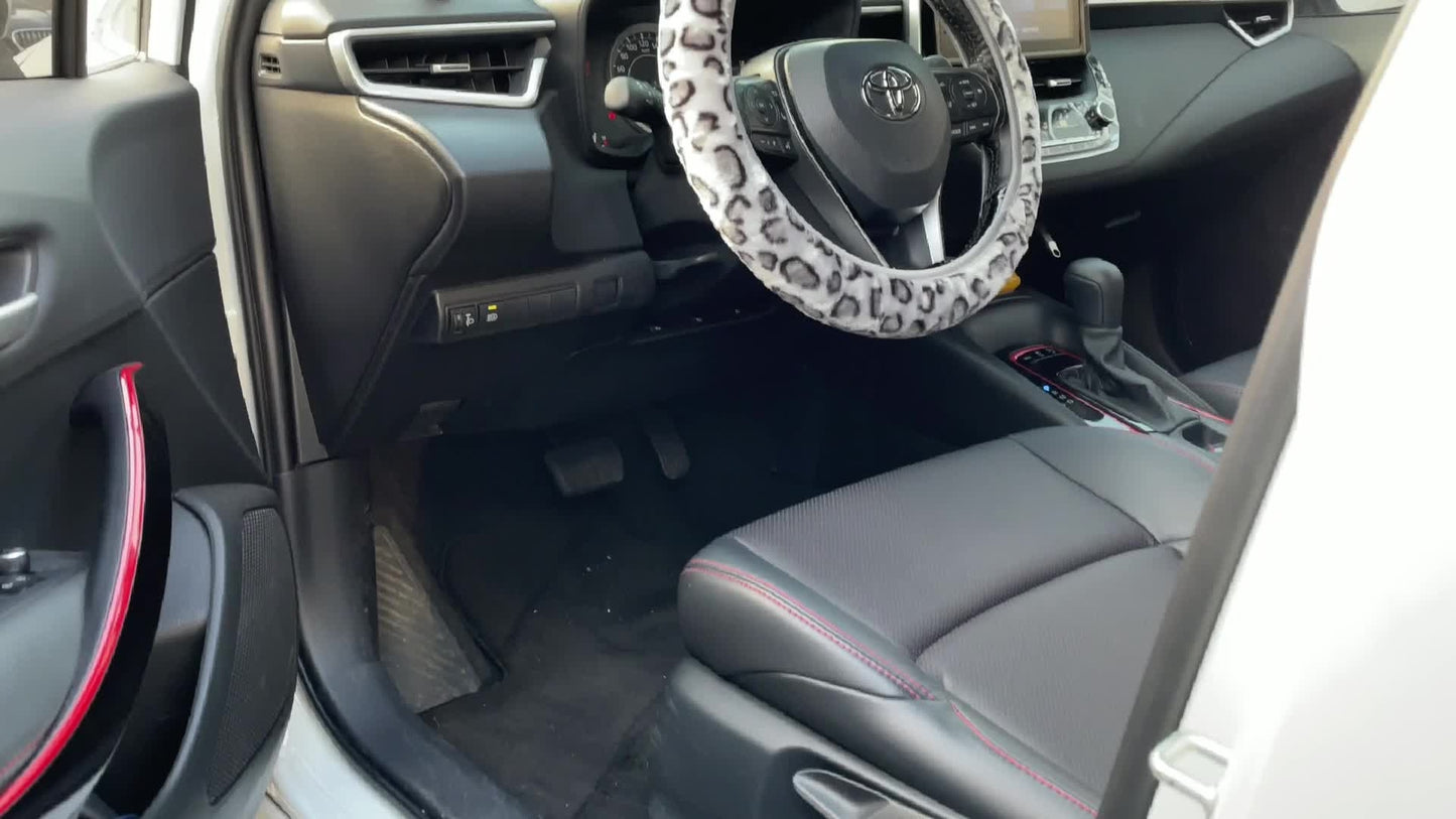 Universal - Leopard Print Fluffy Warm Car Steering Wheel Cover Plush Fuzzy Girls