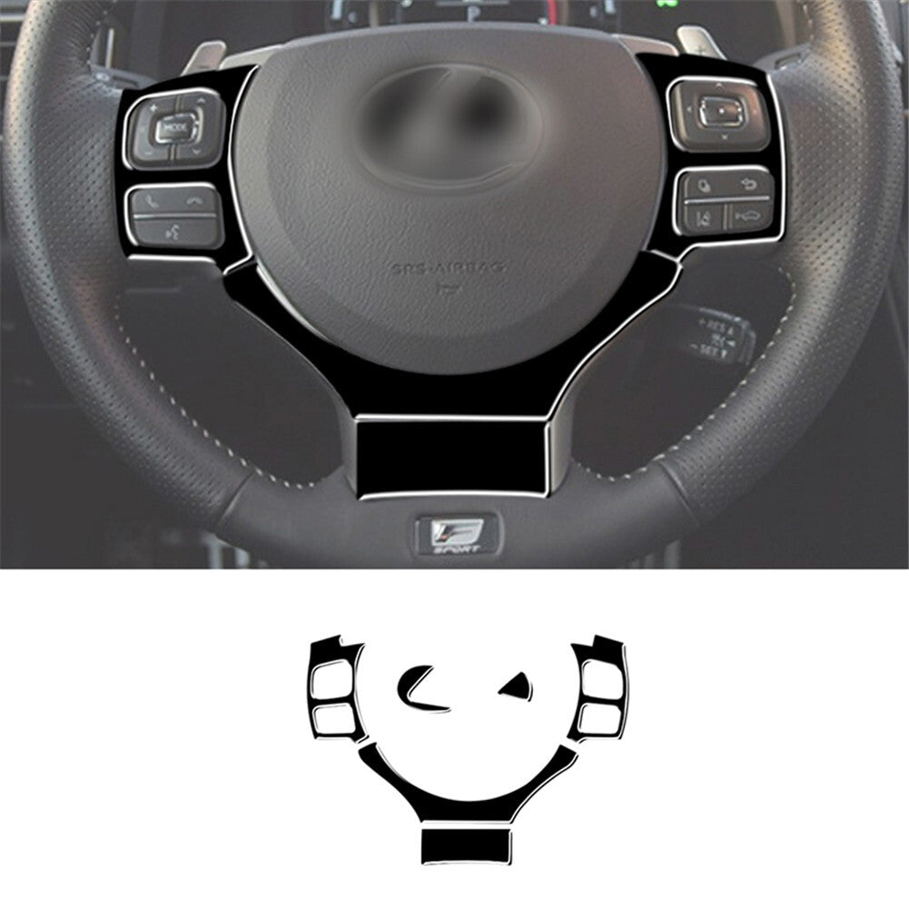 6Pcs Gloss Black Steering Wheel Cover Trim for Lexus RC300 350 200T 2015-2020