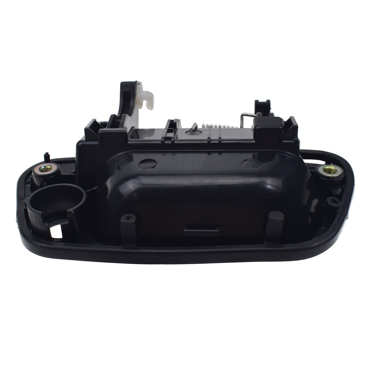 Black front left exterior door handle, model number 95964943, for Chevrolet Spark 2013-2015.