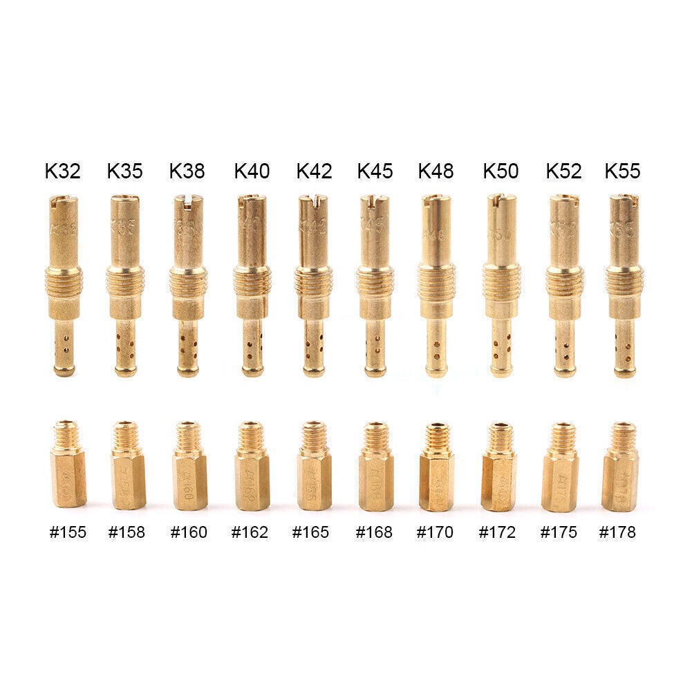 Carburetor Main Jet Kit Slow Pilot Jet Set Kit for PWK Keihin OKO CVK Type 20PCs