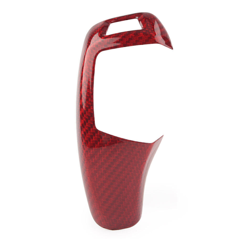 RED Carbon Fiber Trim Gear Shift Knob Cover for BMW 1 2 3 4 5 Series F20 F30