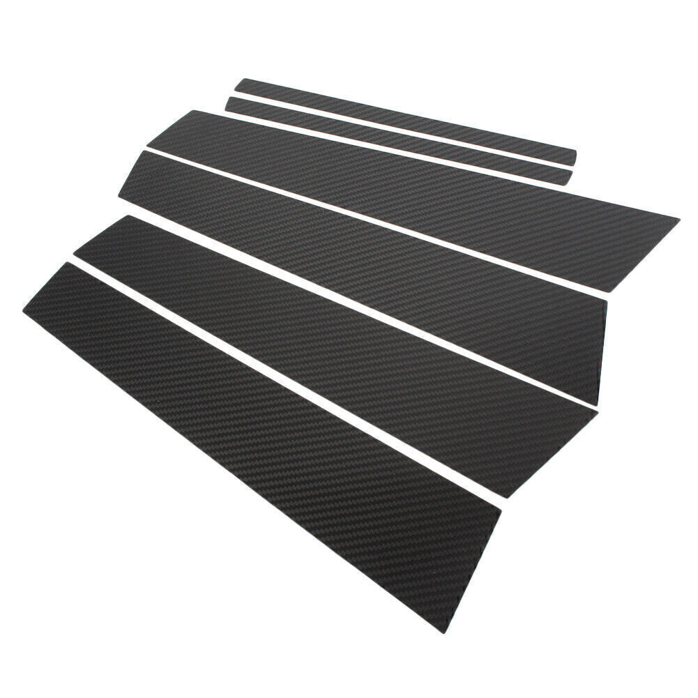 Window B Pillar Trim Cover Decoration Carbon Fiber Fit for BMW 1 Series E81 2017