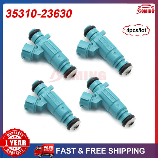 Set of 4pcs 35310-23630 New Fuel Injector Nozzle 2 Pins for Hyundai Tiburon