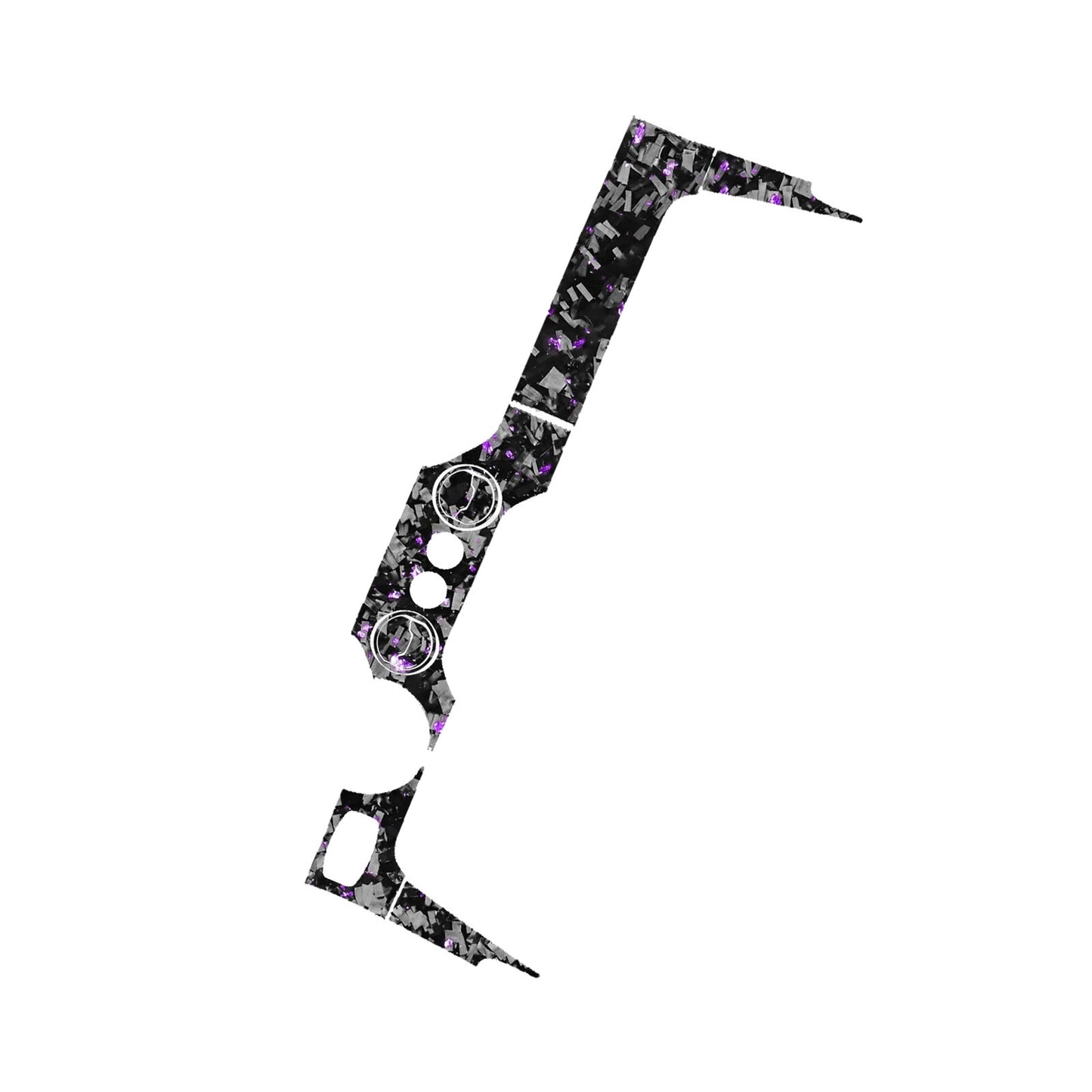 for Ford for Mustang GT 15-22 11x Purple Forged Carbon Fiber Console Dashboard Cover