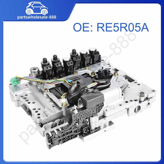 RE5R05A valve body with solenoid valve suitable for Infiniti EX35, FX35, G35, M35, Q45, QX56 models aged 2000 and above.