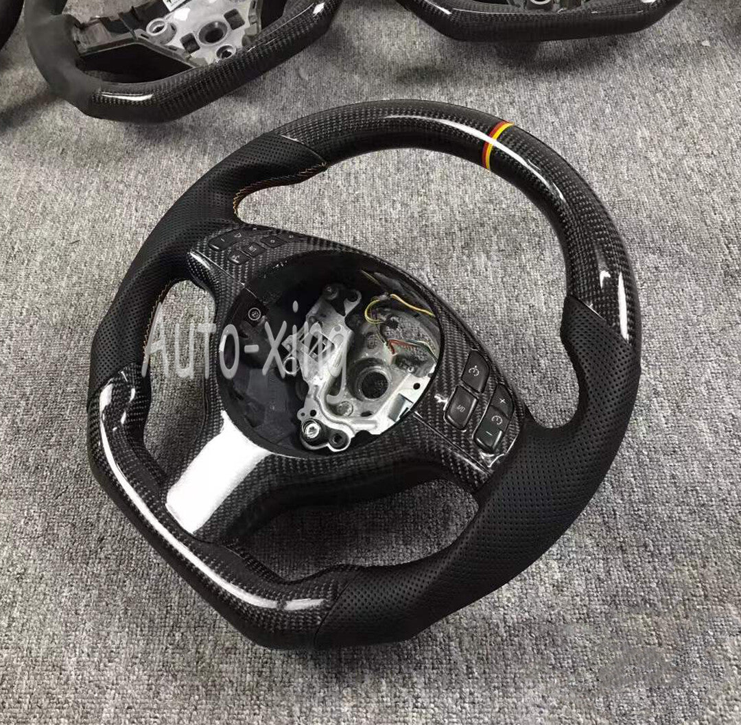 Real Carbon Fiber Steering Wheel for BMW E46 M3+ Cover (No paddle holes) 2001-06
