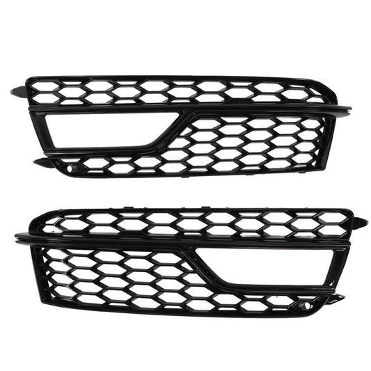2-piece front fog light guard grille trim for Audi A5 S5 S Series 2013-2016