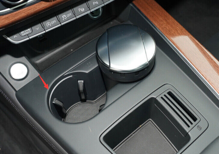 for Audi A4 A5 2017-2024 ABS Carbon Fiber Console Water Cup Frame Cover Trim 1P