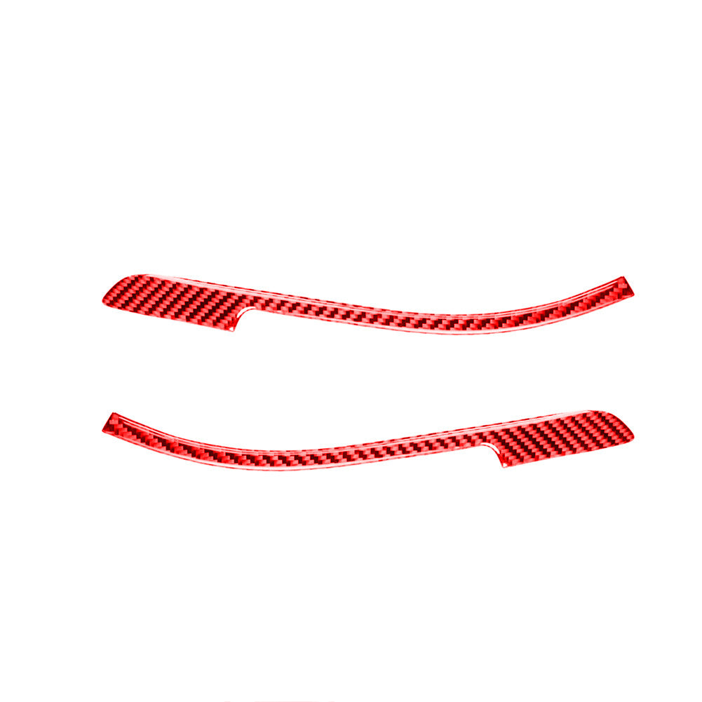 for Audi for A4 2017-2019 Red Carbon Fiber Rearview Mirror Anticollision Cover Trim
