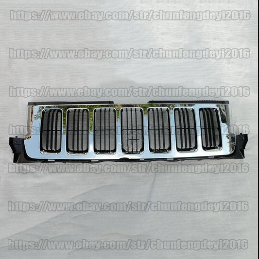 Grille For 2011-2013 for Jeep Grand Cherokee Chrome Shell w/ silver Insert Plastic