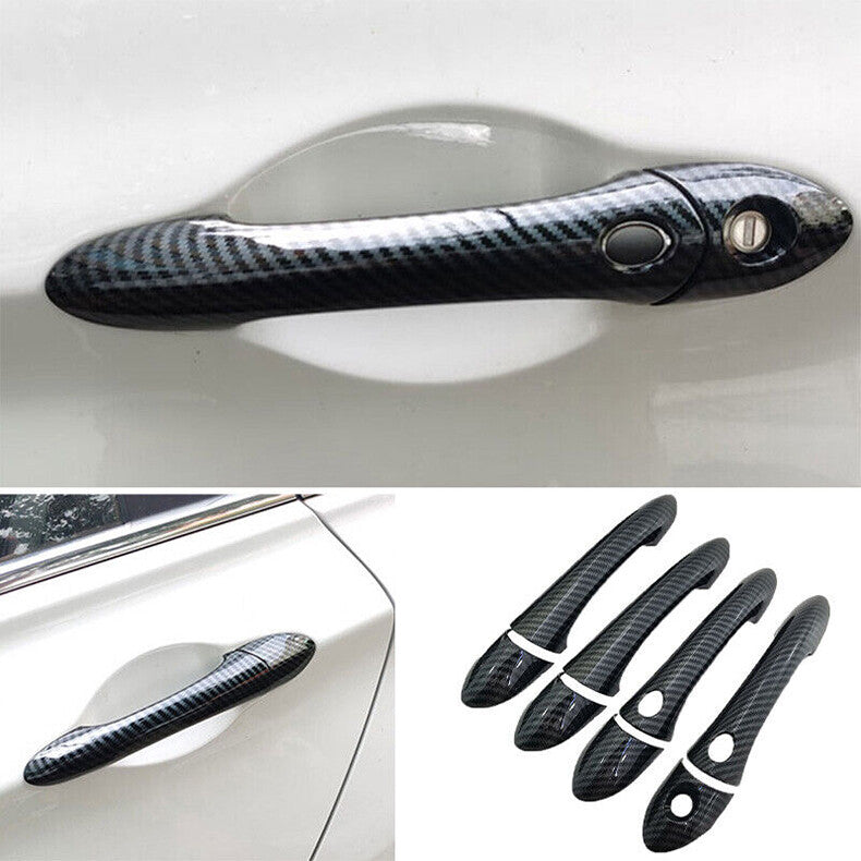 for Hyundai Sonata 2011-2014 Carbon Fiber Side Door Handle molding Cover Trim 8x