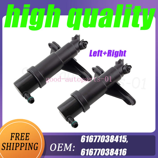 2-Pack L+R Headlight Washer Nozzle for BMW E60, E61, 5S, 535i, M5 61677038415
