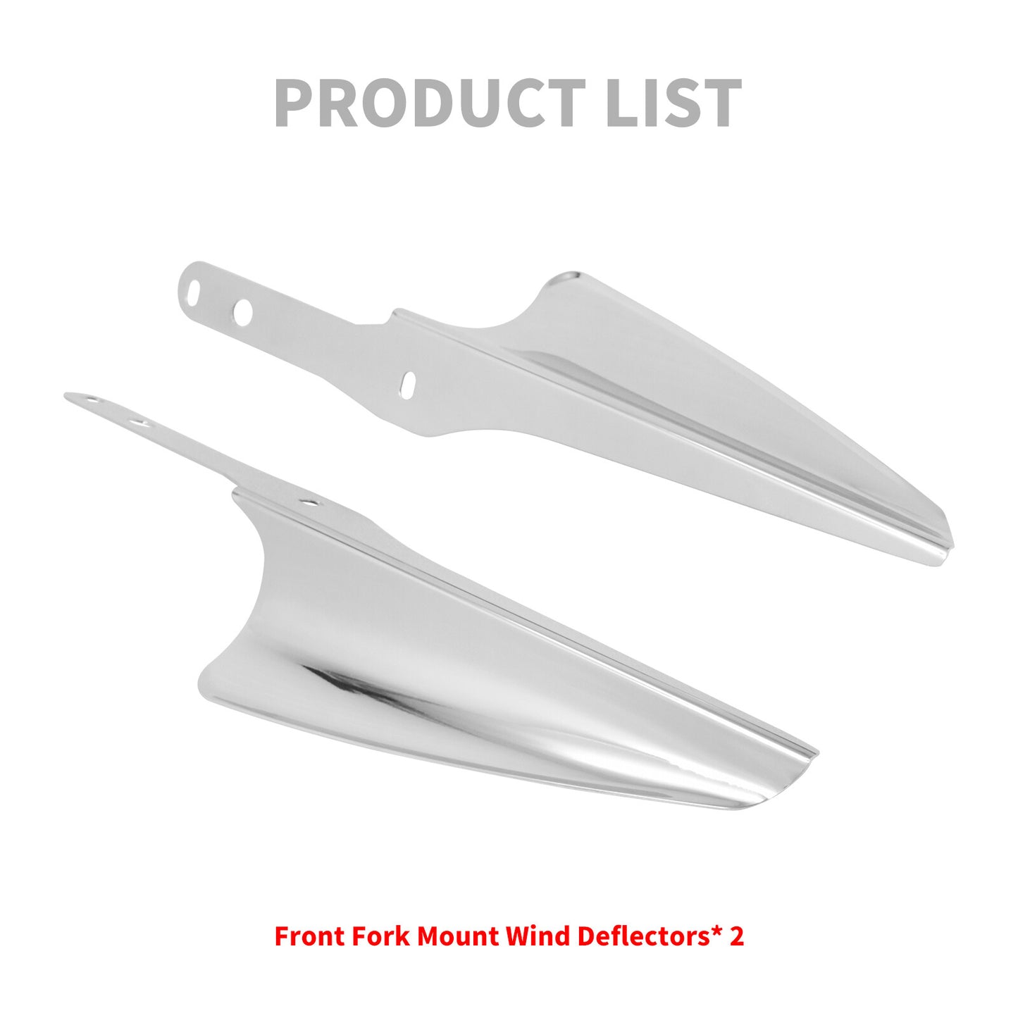Chrome Front Fork Mount Wind Deflectors for Harley Road King Electra Glide 95-23