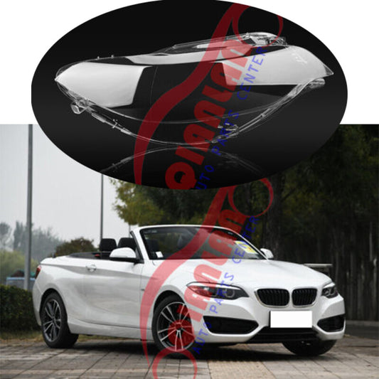 For Auto for BMW F22 2-Series Coupe 2014-20 Right Side Clear Headlight Cover + Glue
