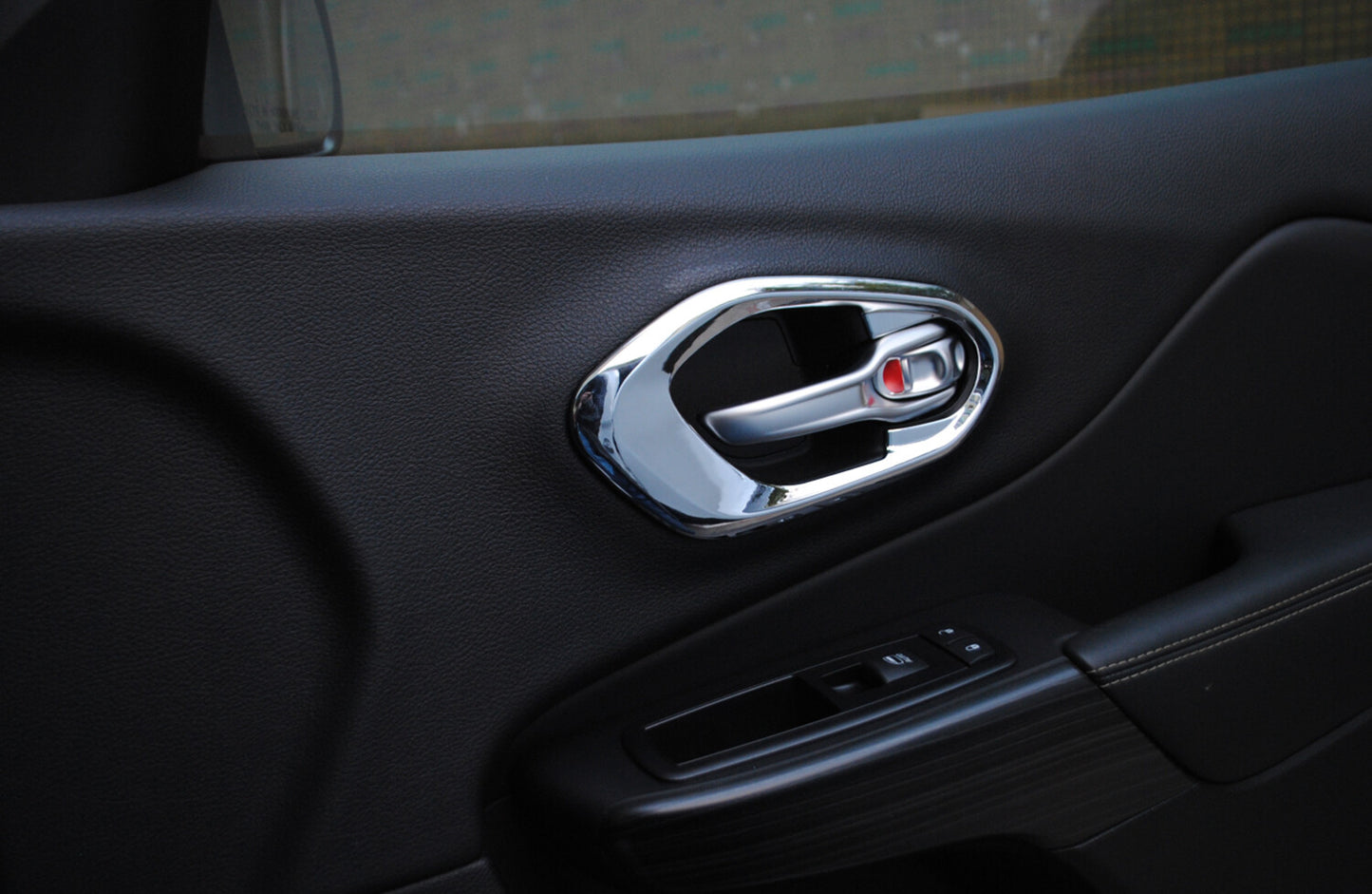 for Jeep Cherokee 2014-2021 Inner Door Handle Cover Bezel Chrome Trim 4PCS