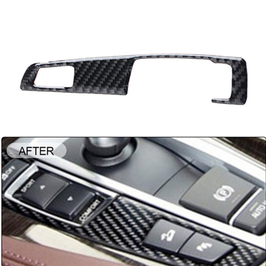 Carbon Fiber Gear Shift Panel Cover Trim Sticker for BMW 5 Series F10 2011-2017