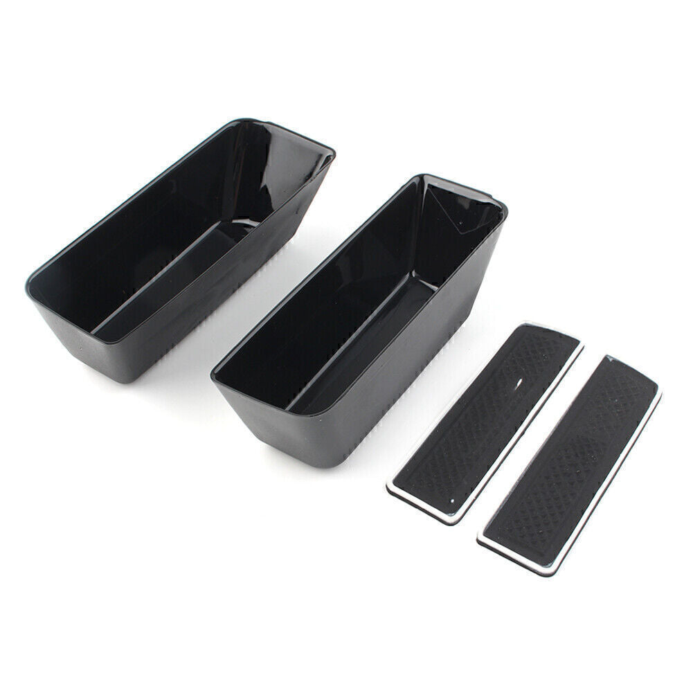 2X Car Rear Door Handle Armrest Storage Box Tray Bin Kit for Ford Edge 2015-2020