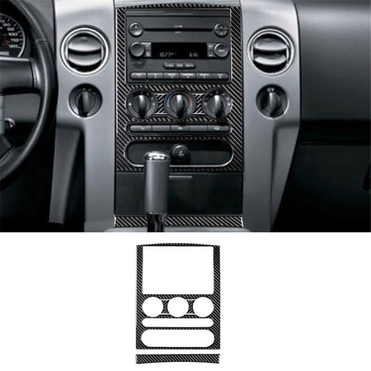 4X Carbon Fiber Interior Central Console Cover Trim for Ford F-150 FX4 2004-2008
