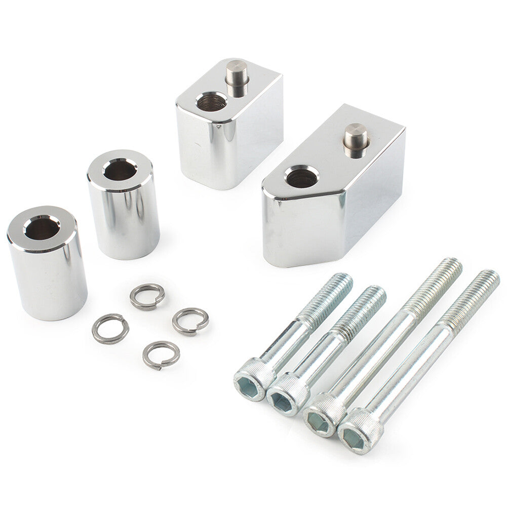 1-1/4 Driver Floorboard Spacer Extension Fit for Harley Street Tri Glide Chrome