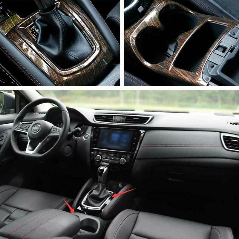2P for Nissan Rogue Sport 2017-2021 Peach Wood Grain Gear Shift Box Panel Cover