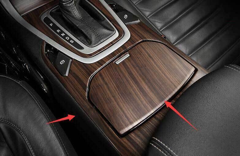 Central Console Gear Shift Cover Trim 2PCS for Ford Edge 2015-2018 DX Wood Grain