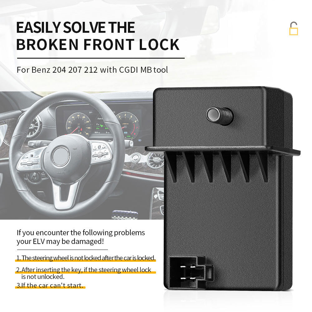 CGDI for Mercedes-Benz 204 207 212 ESL ELV Steering Lo-ck Emulator Simulator