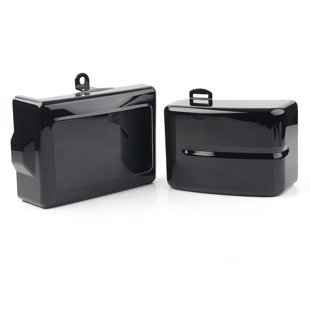 Batterie Abdeckung Seitendeckel Schwarz F¨¹r for Harley Dyna Fat Street Bob