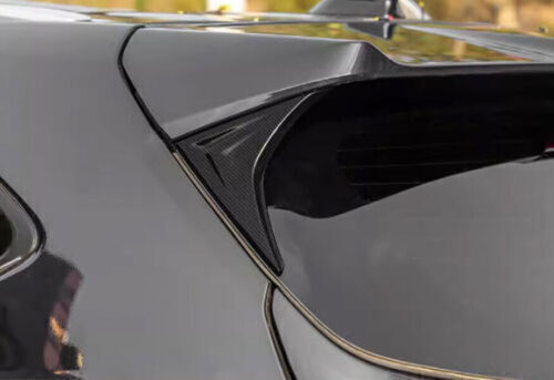 Black Look Rear Trunk Spoiler Wing Side Cover Trim for Toyota Highlander 2020-24