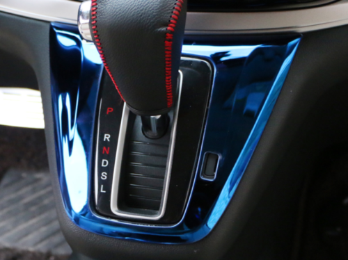 Blue Titanium Central Console Gear Shift Panel Trim for Honda CR-V CRV 2012-2016