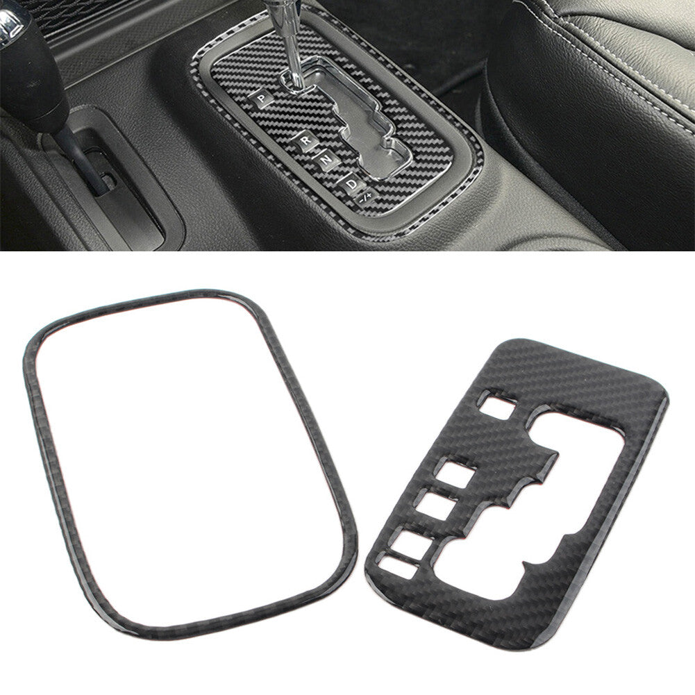 2 Pcs Interior Inner Gear Shift Panel Cover Trim for Jeep for Wrangler JK 2011-2017