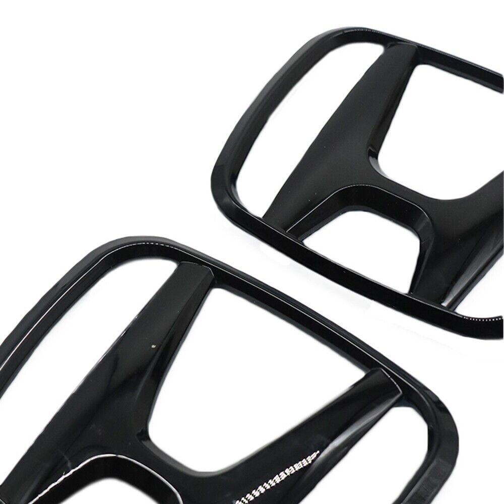 Glossy Black Badge Stickers for Civic 11th Generation 2022-2024 - Front and Rear