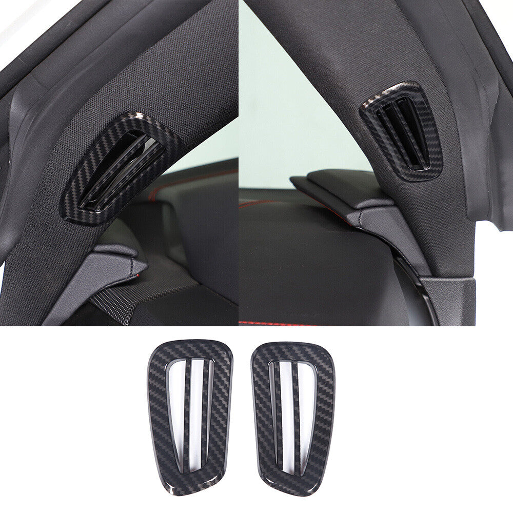 Carbon Fiber ABS A-Pillar Air Vent Outlet Trim for Chevrolet for Corvette C8 2020-23