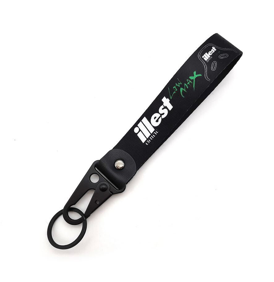 Car keychain/key ring with lanyard, car accessories, worst black, suitable for Mitsubishi .